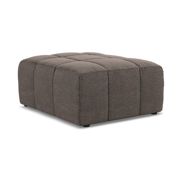 Smeđi tabure od bouclé tkanine Aloha – Makamii-image-3