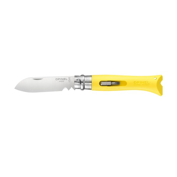 Žuti višenamjenski sklopivi nož Opinel N°09
