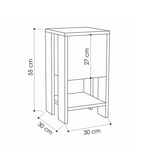 Sivi noćni stolčić od antracita Ema-image-3