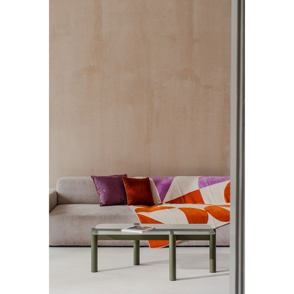 Zeleni stolić za kavu sa staklenom pločom stola 55x105 cm Kob – noo.ma-image-1