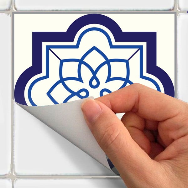 Set s 24 zidnih samoljepljivih naljepnica Ambiance Decals Tiles Eusebio, 10 x 10 cm-image-1