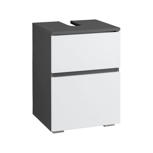 Bijeli/antracitno sivi ormarić za ispod umivaonika 40x55 cm Wisla – Støraa-image-1