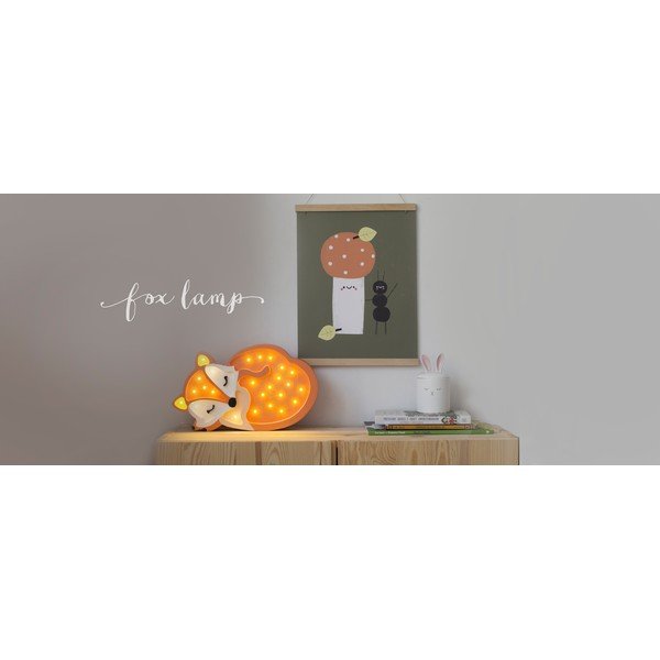 Narančasta stolna lampa od borovine Little Lights Fox Wild, dužina 31 cm-image-2