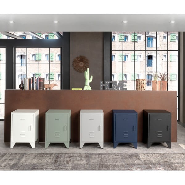 Crni metalni dječji noćni ormarić BRONXX – Vipack-image-2