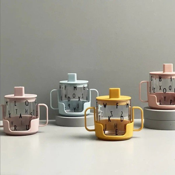 Zelena dječja šalica Design Letters Grow With Your Cup-image-1