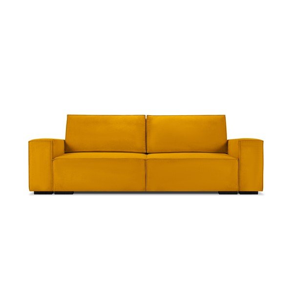 Kauč na razvlačenje od žutog samta Mazzini Sofas Azalea-image-2