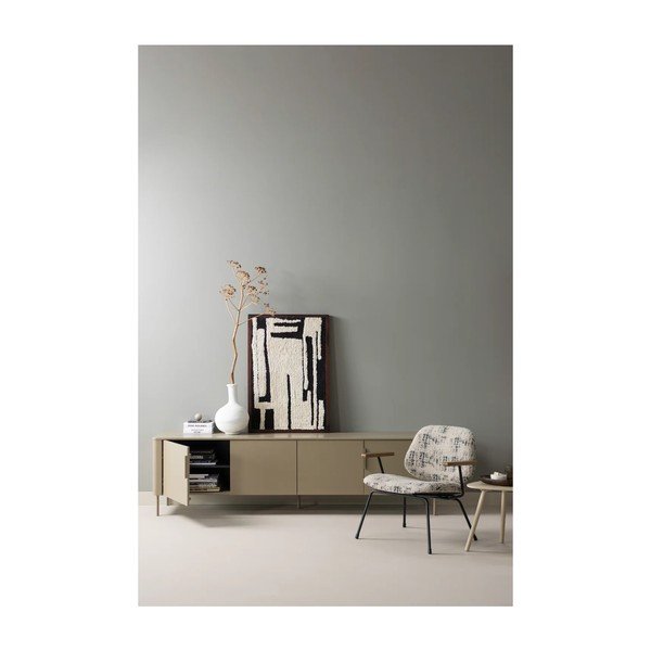 Bež fotelja od šenila Aure – WOOOD-image-2