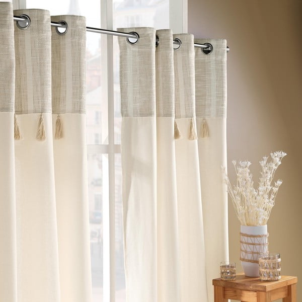 Zavjesa u prirodnoj boji 140x240 cm Island – douceur d'intérieur-image-3