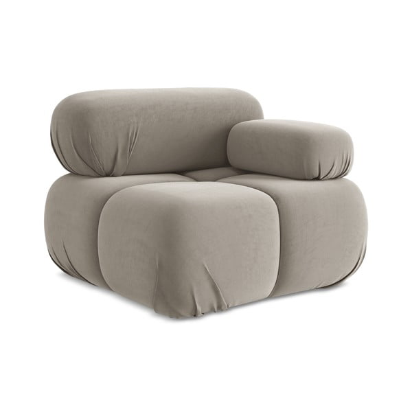 Bež baršunasti modularna sjedeća garnitura (s desnim kutom) Lokua – Makamii-image-1