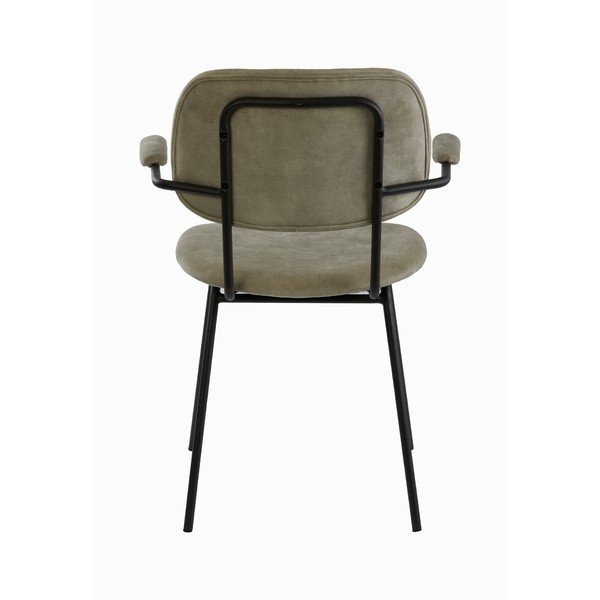 Blagovaonska baršunasta stolica bež boje Emma - Light & Living-image-4