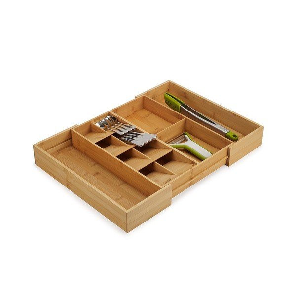 Prilagodljiv organizator pribora od bambusa u prirodnoj boji 32 x 40 cm DrawerStore Bamboo – Joseph Joseph