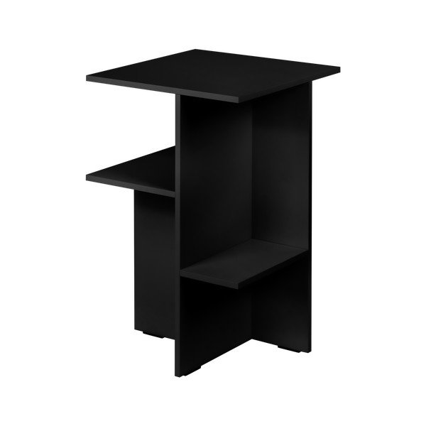 Crni noćni ormarić s policama Atik – noo.ma