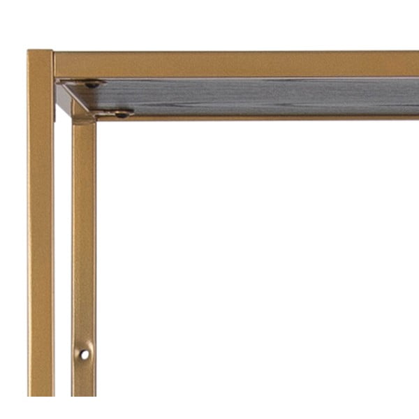 Crno/zlatna polica za knjige 77x185 cm Seaford - Actona-image-4