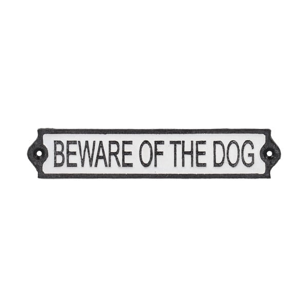 Ukrasni znak od lijevanog željeza 26x5 cm Beware of the Dog – Esschert Design