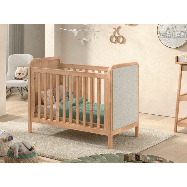 Dječji krevet s podesivom visinom 60x120 cm u prirodnoj boji Woods – Vipack-image-1