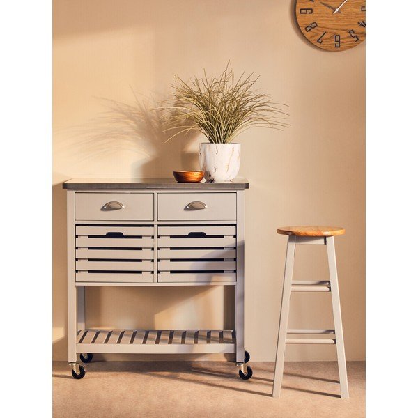 Kolica za posluživanje na kotačima 46x86 cm Frankfurt – Premier Housewares-image-2