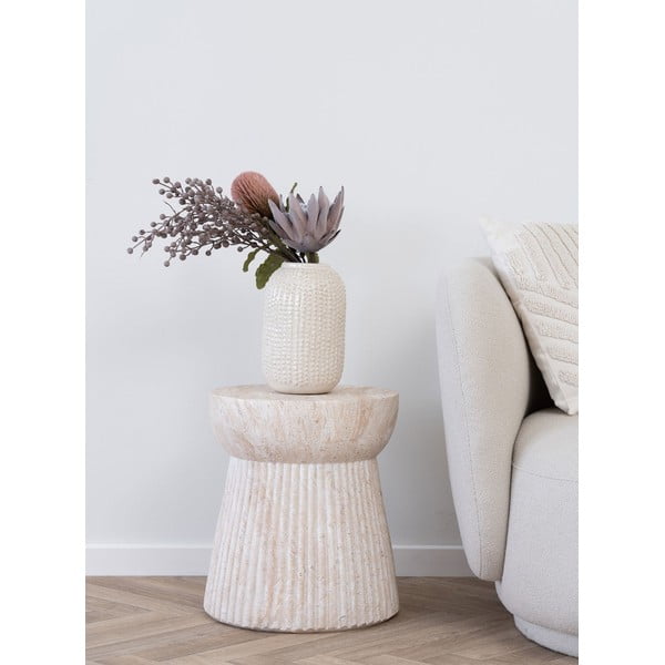 Okrugao vrtni stolić od kamenine ø 37 cm Bonn – House Nordic-image-1