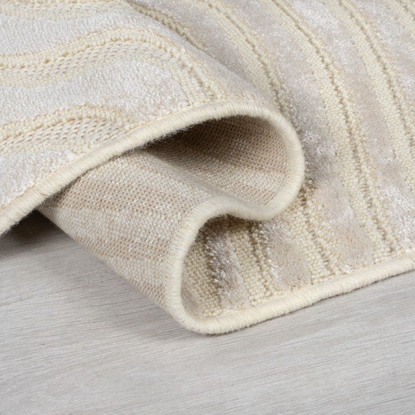 Bež vuneni tepih 170x120 cm Patna Channel - Flair Rugs-image-3