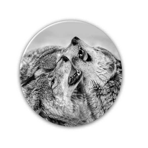 Zidni ukras Styler Glas Ringart Wolves, ø 70 cm-image-1