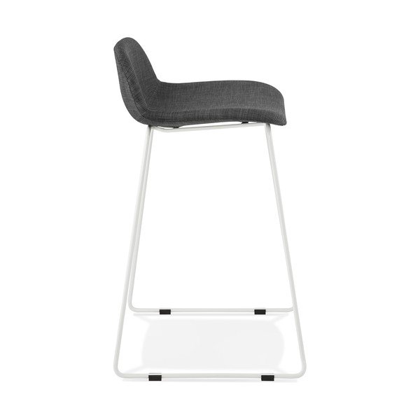 Black bar stolica s bijelim logo Kokoon Vancouver Mini, sedam visina 66 cm-image-2