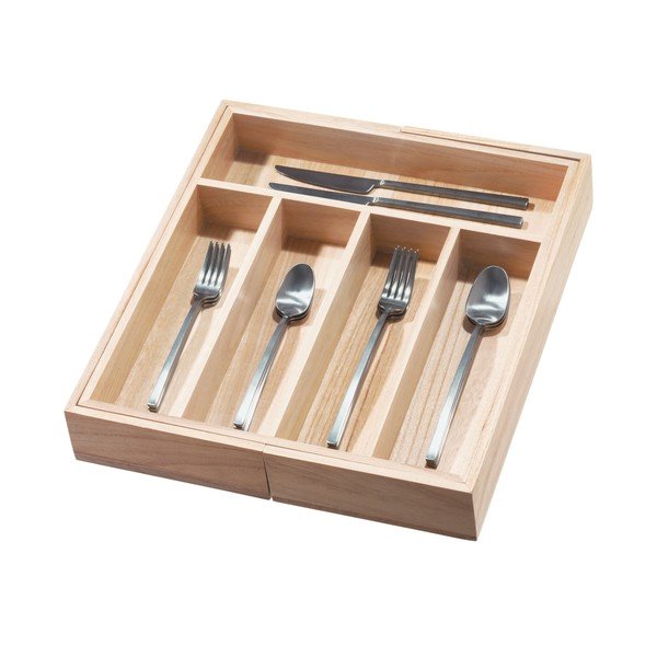 Organizator pribora za jelo od drva paulovnije IDesign Eco-image-3