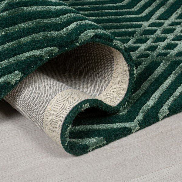 Zeleni vuneni tepih Flair Rugs Diamonds, 160 x 230 cm-image-1