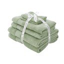 Zeleni pamučni set ručnika 6 kom od frotira Anti-Bacterial – Catherine Lansfield