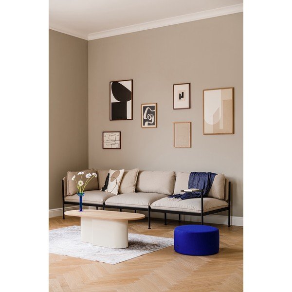 Bež stolić za kavu s pločom stola u dekoru hrasta 50x115 cm Looi – noo.ma-image-4