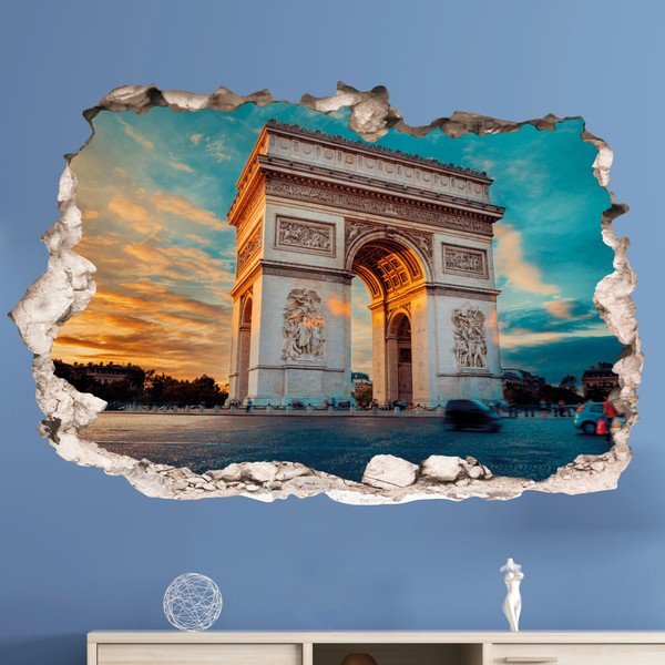 3D zidna naljepnica Ambiance Arc de Triomphe u Parizu-image-1