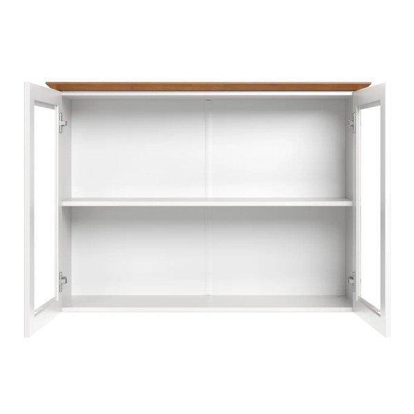 Bijela/jantarna viseća vitrina od masivnog bora 105x80x35 cm Teramo – Støraa-image-3
