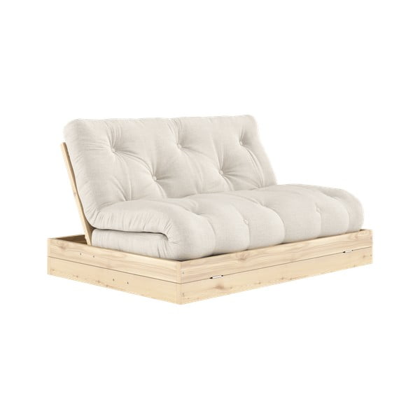 Bež lanena sklopiva sofa 145 cm Flip – Karup Design-image-3
