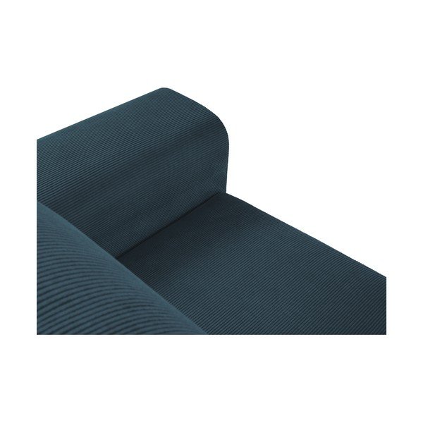 Tamno plava kutna garnitura na razvlačenje od samta Micadoni Home Moghan, lijevi kut-image-1