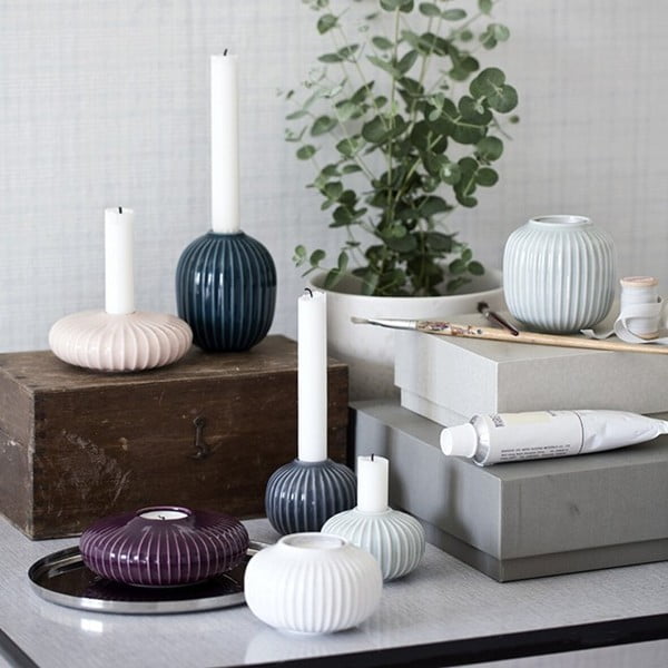 Bijeli porculanski svijećnak za čajne svijeće Kähler Design Hammershoi, ⌀ 10 cm-image-1