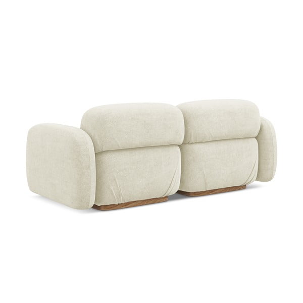 Krem sofa od bouclé tkanine 190 cm Ailani – Makamii-image-3