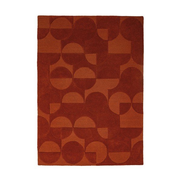 Ručno rađen vunen tepih boje terakote 120x170 cm Gigi – Flair Rugs