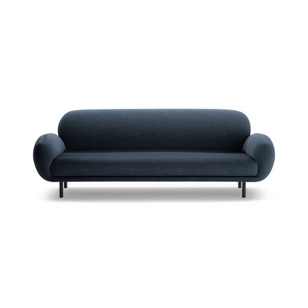 Tamno plava sofa od bouclé tkanine 208 cm Poppy – Micadoni 