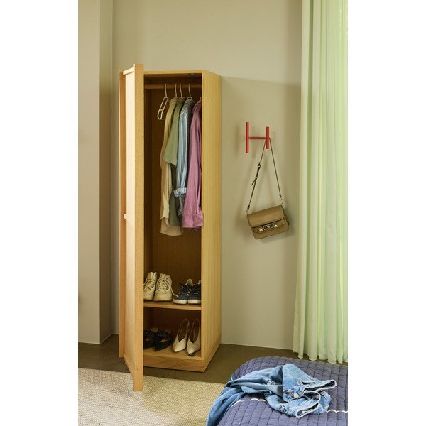 Ormarić u dekoru hrasta u prirodnoj boji 50x181x55 cm Kura – Hübsch-image-1