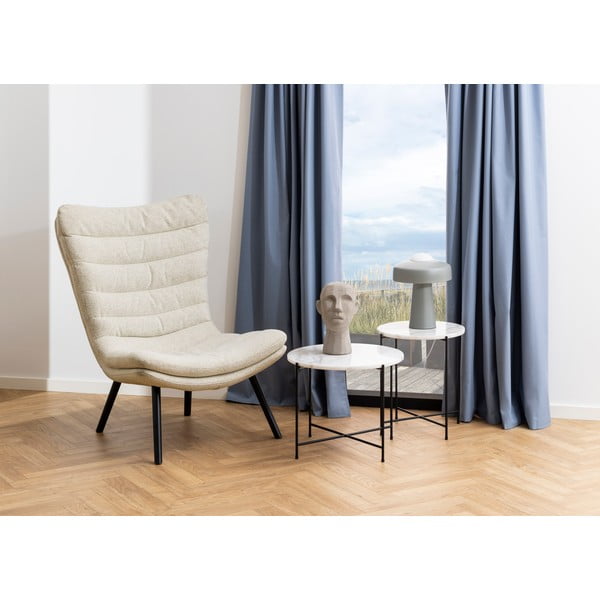 Okrugao pomoćni stol s mramornom pločom ø 42 cm Avila – Actona-image-1