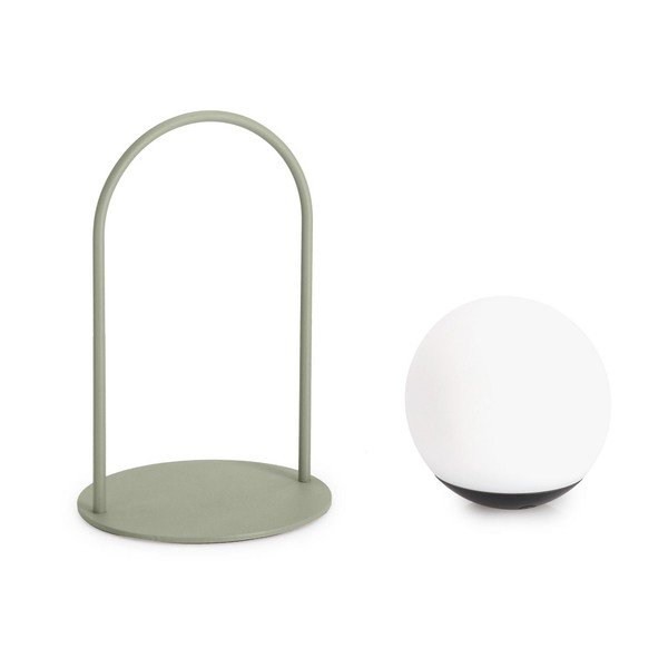 Zelena LED stolna lampa s mogućnosti zatamnjivanja s plastičnim sjenilom (visina 21 cm) Pansy – Bizzotto-image-3