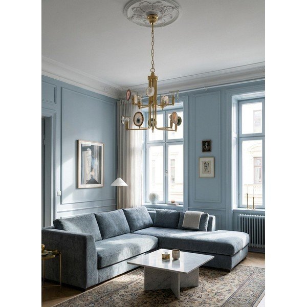 Metalna viseća svjetiljka u zlatnoj boji Glamour – Premier Housewares-image-2