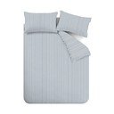Plava flanelska posteljina za bračni krevet 200x200 cm Stripe – Catherine Lansfield