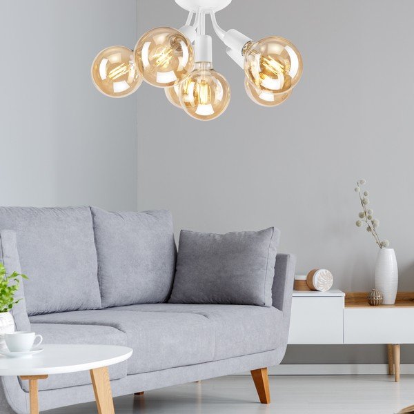 Bijela stropna svjetiljka bez sjenila Viggo – LAMKUR-image-1