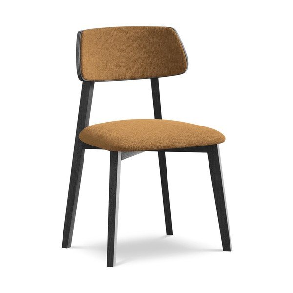 Blagovaonska stolica od masivnog drveta boja terakote Niu – Makamii