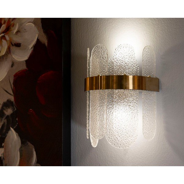 Staklena zidna lampa u zlatnoj boji Gris – Mauro Ferretti-image-1