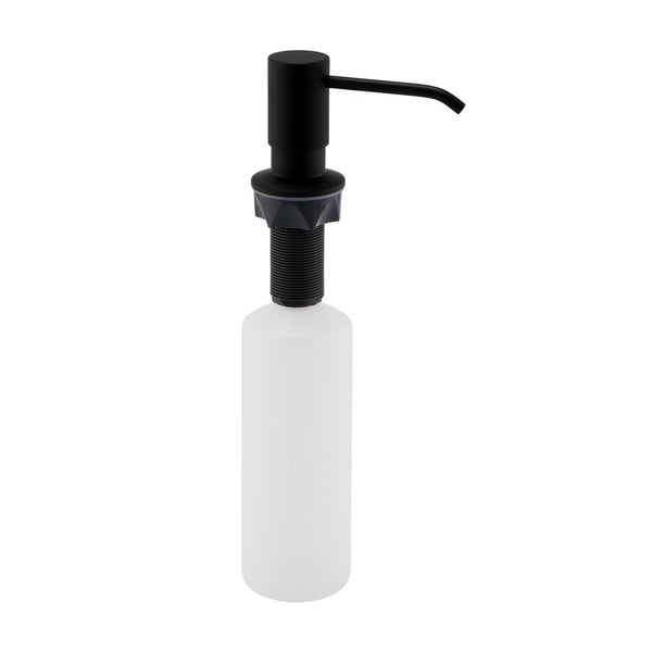 Mat crni plastičan dozator sapuna 350 ml – Sapho