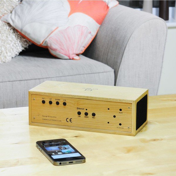 Oak Click Clock zvučnik s narančastom LED budilicom-image-3