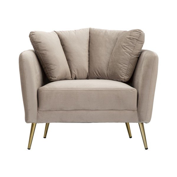 Smeđe-siva baršunasti fotelja Kiev – Mauro Ferretti-image-2