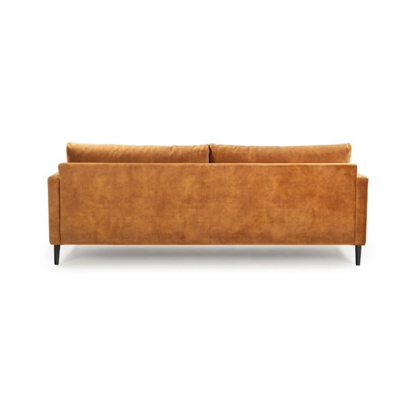 Žuta sofa s baršunastom površinom Scandic Adagio, širine 220 cm-image-3