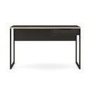 Crni radni stol Tvilum Function Plus, 130 x 48 cm