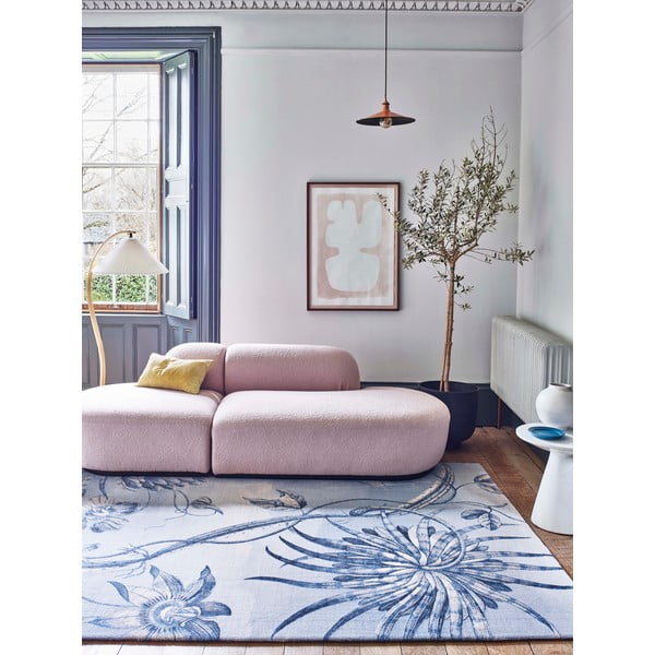 Svijetlo plavi vuneni tepih 300x400 cm Talwin – Agnella-image-1